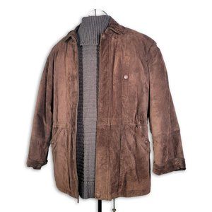 Brown Leather Suede Men's Jacket